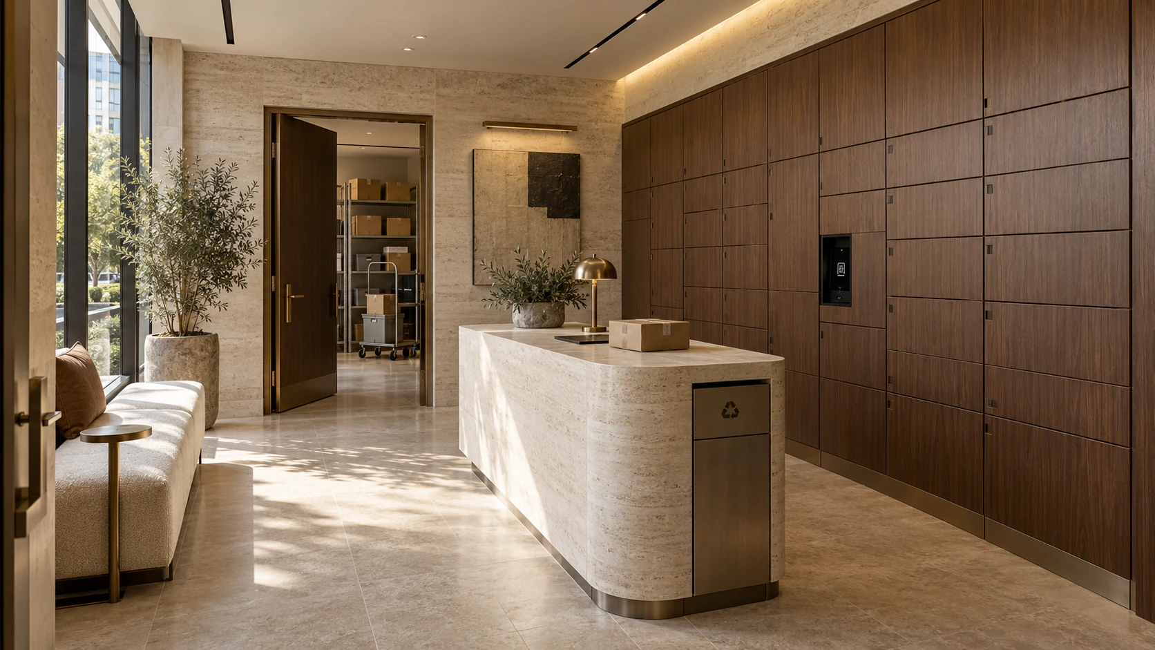Courtyard Quarter — Package lounge and back room