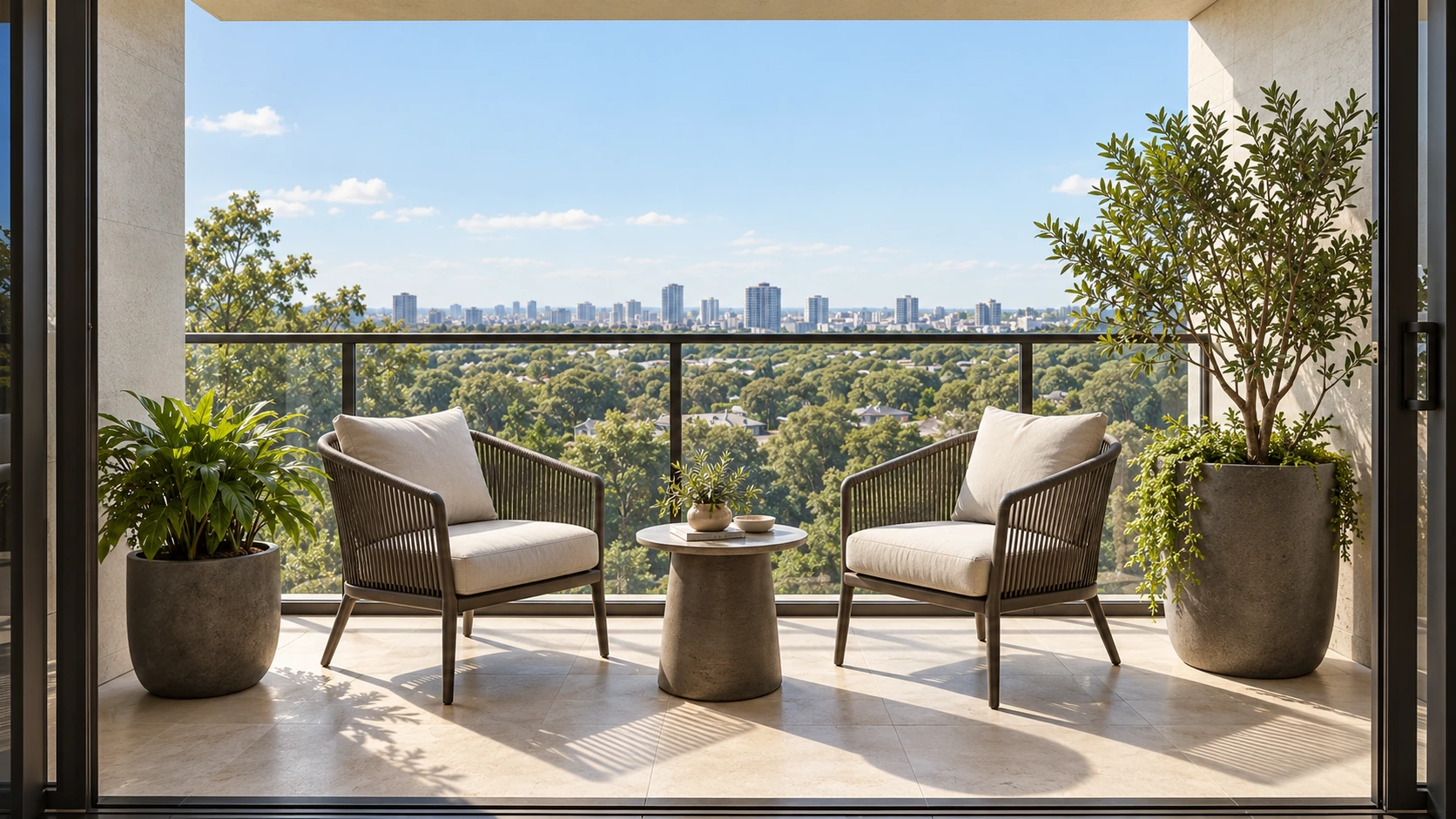 Courtyard Quarter — Private condo balcony