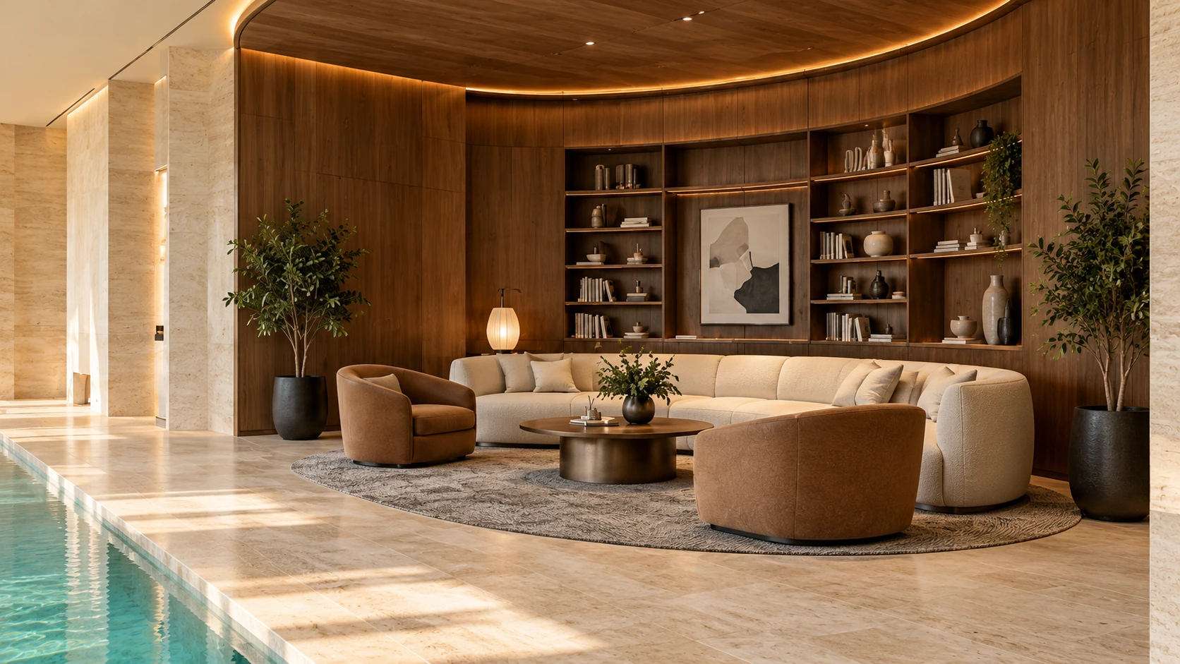 Courtyard Quarter — Community library lounge